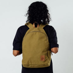 DailyObjects Pedal Everyday Casual Laptop Backpack (16L) Fits Upto 14 Inch Laptop, Unisex Travel Backpack Durable Canvas Material, Zippered Compartments With Pockets (Beige)