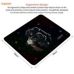 Tukzer Extended Vegan PU Leather Mouse Pad Desk mat Smooth Reversible Dual Color Splash Proof Anti Fray Stitched Edges Non-Slip Mousepad for Laptop Notebook Gaming Computer(Blue & Yellow 90CM X 45CM)