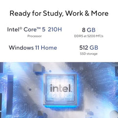 ASUS V501 (2026),Intel Core 5 210H (i5-14th Gen),Intel UHD iGPU, 8GB RAM, 512GB SSD,Windows 11,M365 Basic(1Y)* Office 2024,Black,5.06 Kg,V501SV-05210H008WS,with wired Keyboard & Mouse,Desktop Tower PC