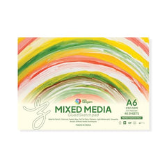 Zen Sangam Bookmark Mixed Media Glued Sketch Pad | 230GSM 100% Cellulose, Hot Pressed | 48 Sheets Size(18x5cm) | Medium Grain | for Pencil, Charcoal, Pastel, Wax, Acrylic, Gouache, Light Watercolor