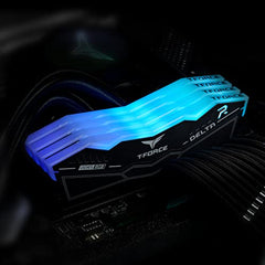 TeamGroup T-Force Delta RGB 2x32GB 6000MHz (6000MT/s) CL38 Black 64GB DDR5 RAM Kit, Desktop Gaming Memory, Metal Heatsink, ARGB Sync, ECC, XMP 3.0/EXPO, For Intel/AMD CPU, High Performance Low Latency