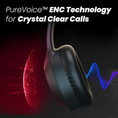 truke Newly Launched BTG 500 Over The Ear Gaming Headphone with 40mm Drivers, 10H of Playtime, Dual Pairing, Gaming Mode (50ms Latency) with RGB LEDs, TF Card with Volume Control, BT 5.4 (Sky Blue)
