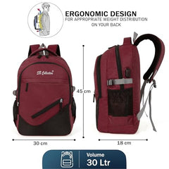S.B. Collection Bags Unisex Usb Waterresistance Office/Business/College Daily Use Helping hand Backpack 32L Laptop Backpack (Grey Pro Plus)