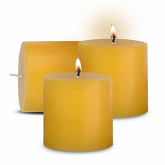 Pure Source India Paraffin Wax Scented Pillar Candles for Home Decor Smokeless & Dripless Candle (Rose - Red) Set of 3.