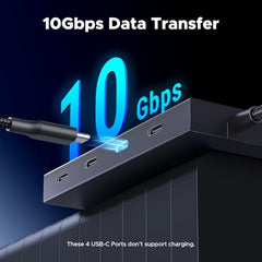 UGREEN USB C Hub with 4×USB C 3.2 Data and 100W PD Power Ports, 10Gbps