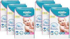 Amazon Brand - Supples Premium Baby Diaper Pants | 108 Baby Diapers | XL | 12-17 Kg | 12 Hrs Absorption | Cushiony Cotton Soft Fabric | Phthalates-Free | Triple Leak Guard | 54 Count, Pack of 2