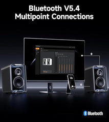 Edifier QR30 Active Desktop Speaker with Bluetooth V5.4, Dynamic Light Effects - 30 Watt RMS - Black