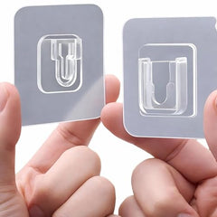 Ydbv Heavy Duty Adhesive Wall Hooks Pack of 10 | Male-Female Interlocking Adhesive Wall Hooks | Strong No Drill Utility Hanger for Kitchen, Bathroom, Router & Extension Board