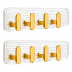 SIGNAMIO 6 Hook Shelf Adhesive Strip Wall Hanging Sticky Hook Black