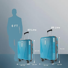 Aristocrat Airpro Set of 3 (Cabin+Medium+Large) Trolley Bags, Jet Black