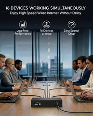FEDUS Nextport-8000, 8 Port Gigabit Ethernet Switch 1000Mbps, High-Speed Network Splitter & LAN Hub, Plug & Play, Fanless, Desktop Switch for PC, Internet Cable, Laptop, Gaming, Router, NAS, CCTV, TV
