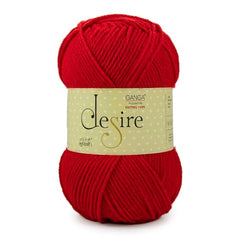 Ganga Acrowool Desire 100% Acrylic Aran Weight Yarn (Pack of 1 ball - 100g) – approx. 200mtr Premium Knitting & Crochet Yarn for Winter Sweaters, Scarves, Blankets | Medium Weight 4, UK 5 (5.5mm) Needle & UK 3 (6.5mm) Hook | Hypoallergenic, Hand Wash…