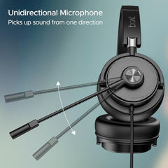 boAt Bassheads 900 Wired On Ear Headphones with Mic (Carbon Black)