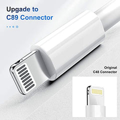 TUMABER 3 Pack MFi Certified iPhone Cable 3Ft, Lightning to USB Cord, 2.4A Fast Charging for iPhone 12/11/11Pro/11Max/X/Xs/Xr/Xs Max/8/7/6/5S/Se, White