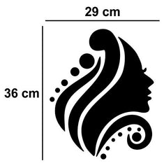 Syga Beautiful Girl Head Removable DIY Acrylic 3D Mirror Wall Decal Wall Sticker