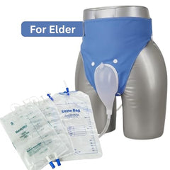 OTICA Urine Collector Set For Women Reusable Urine Bag | 2 x 1000ml & 1 x 2000ml Reusable Pee Bag | Silicone Urine Catcher With Long Tube | Skin Friendly Pant For Indoor & Outdoor Use