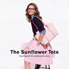 MOKOBARA Sunflower Tote 18L Laptop Bag 14 Inch Office Travel Handbag Beige | Stylish Purse College Girls Ladies Shoulder Bag Latest Waterproof Vegan Leather Tech Sleeve Luggage Strap Organizer Pocket