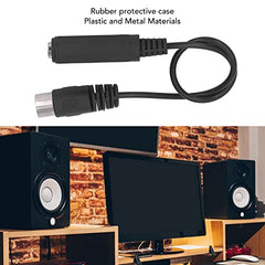 Bewinner 6.35mm Female 1/4" TRS to DIN 5 Pin MIDI Cable Adapter, 1ft 5-Pin Din Male to 6.35mm Female TRS Stereo Audio Cable for Speaker, Amplifier, Mixer to MIDI Keyboard