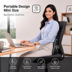 Grin Health Mini Back Support Cushion for Lumbar Support & Back Pain Relief, Backrest for Car Seat, Lower Back Cushion for Office Chair, Driving, Travel Backrest Pillow