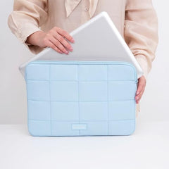 Linpr Puffy Laptop Sleeve 15-16 Inch, Laptop Carrying Case, Matte Blue