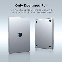 PC LABEL Matte Finish Hard Shell Case for MacBook Pro 14 Inch ((2021–2026) M4/M3/M2/M1 A3112/A3185/A3401/A2918/A2992/A2779/A2442/A3426/A3427), Lightweight Protective Cover with Free Black Keyboard Skin
