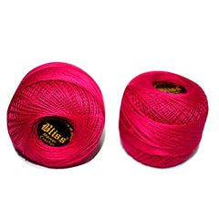 Dhruv Crafts Crochet Cotton Thread Yarn for Cross Stitch, Knitting, Embroidery & Craft Projects, Mercer Crochet Thread Ball, Shade B25 Red, 20 Gram, 0.5 MM Thickness, Sewing & DIY Supplies