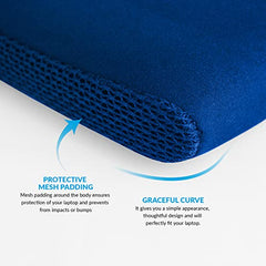 AirCase Protective Laptop Bag Sleeve fits Upto 15.6" Laptop/MacBook, Wrinkle Free, Padded, Waterproof Light Neoprene case Cover Pouch, for Men & Women, Blue- 6 Months Warranty