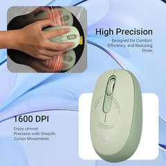 ZEBRONICS Groot Wireless Mouse, Dual Mode (2.4GHz + BT), Upto 1600 DPI, Silent Operation, 3 Buttons, Comfortable & Ergonomic, for Mac | Laptop | Computer, with 2 Years Warranty (Blue)