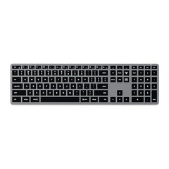 SATECHI Slim X3 Bluetooth Backlit Keyboard with Numeric Keypad – Illuminated Keys & Multi-Device Sync – for M2/ M1 MacBook Pro/Air, M2/ M1 iPad Pro/Air, M2 Mac mini, iMac M1 (Silver)