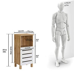 DeckUp Uniti Engineered Wood Bedside Table and End Table (Dark Wenge, Matte Finish)