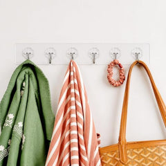 Shivstor 15 Pack Self Adhesive WallHook Heavy DutyHook for Hanging Without Drilling Transparent Nail Free StickyHook Strong Wall Hanger Set of 15 FlowerHook for Kitchen Bathroom Home Storage