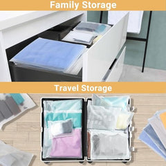 OSDUE Polyethylene Frosted Zipper Bags 30x35cm Pack of 10 – Transparent LDPE Zip Lock Storage Bags for Clothes, Shoes, Cosmetics, Jewellery, Toiletries & Travel