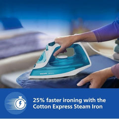 Philips Steam Iron DST0820/20, Blue | 1250W, Powerful 15 gm/min Steam Output, Spray, Multilayer Coated Non stick Soleplate, Quick Heat up