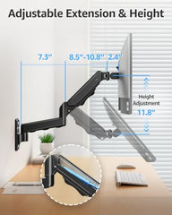 MOUNTUP Single Monitor Wall Mount for Max 32" Screen, Holds up to 19.8lbs