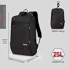 PAZZO Milestone Laptop bag for men | Office bag for men| Laptop Backpack for Men and Women with Anti-Theft Design, USB Port and 1 Year Warranty | Fits up to 15.6 inch Laptop, Macbook ~ Blue