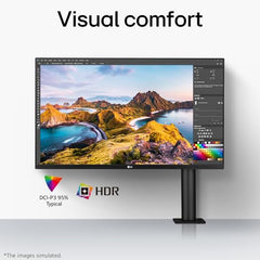 LG 32UR500K-B Ultrafine 32-inch 4K UHD (3840x2160) Computer Monitor HDR10 Built-in Speaker x2 OnScreen Control Reader Mode Flicker Safe Borderless Design HDMIx2 DisplayPort Black