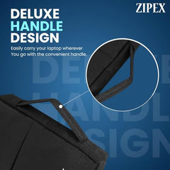 360 Protective 16 Inch Laptop Sleeve Case & Charger Pouch with 2 Front Pockets & Carry Handle | Compatible with 15-16 inch HP, DELL, Asus, Mackbook Devices | Water-Resistant | Blue
