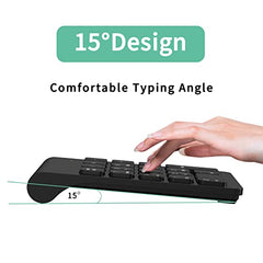 cimetech Wireless Number Pad, 18 Keys Numeric Keypad with USB Receiver