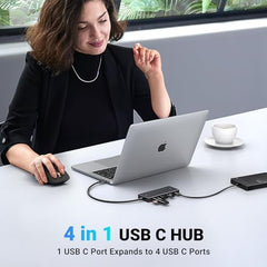 UGREEN USB C Hub 10Gbps, USB C 3.2 Splitter with 4×USB C 3.2 Data Ports