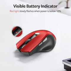 Acer Wireless Mouse for Computer, 6 Buttons 1600 DPI, Large Ergonomic Mouse