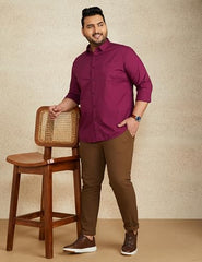 Amazon Brand - Symbol Men's Pack of 2 Cotton Casual Shirt| Regular Fit | Plain | Full Sleeve | Available in Plus Sizes