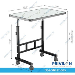 Multi-Purpose Laptop Table, Study Table| Heavy Duty Bed Table| Adjustable for Height, Portable for Office, Work Form Home | DIY Table, Easy to Asembl(Black Ajustable)