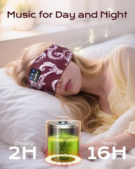 MUSICOZY Sleep Headphones Bluetooth Headband Headphones for Side Sleepers | Sleeping Headbands Wireless Sports Earphones Sweat Resistant Earbuds for Workout Running Cool Gadgets Unique Gifts for Women