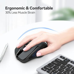 TECKNET Wireless Mouse, 2.4G Ergonomic Computer Mouse, 2600 DPI, Green
