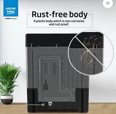 Voltas Beko Semi-Automatic Top Load Washing Machine, 12 Kg Capacity, 5 Star Burgundy
