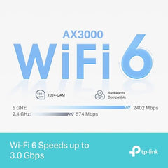 TP-Link Deco X50-PoE(1-Pack) AX3000 Whole Home Mesh WiFi 6 System with PoE Router | Seamless AI | HomeShield | 3000 Mbps Wireless Dual Band | Multi-Gig 2.5 Gbps