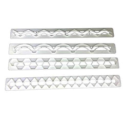 SYGA 4pcs / Set Geometry Wave Sugar Craft Plastic Fondant Cutter Cake Mould Cake Decoration