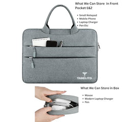 Tabelito Basic 15.6 inch Laptop Bag Sleeve Cover with Box for 15.6 inch HP/Dell/Accer/Apple/Asus/Lenovo/Ultrabook/Razer Etc.-Grey 15.6 INCH