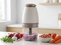 Electric Vegetable Chopper for Kitchen 700ml | 350W One-Touch Food Processor with 4 Stainless Steel Blades | for Onion, Garlic, Vegetables, Fruits, Nuts & Baby Food