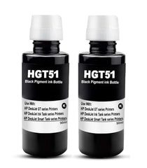 CANOFF GT53Xl for HP Black Pigment Refill Ink Compatible for HP Ink Tank 115, 310, 315, 319, 410, 415, 416, 419, 455, 500, 515, 530, 615, GT 5810, GT 5811, GT 5820 (GT53XL Black 5, 135ml)